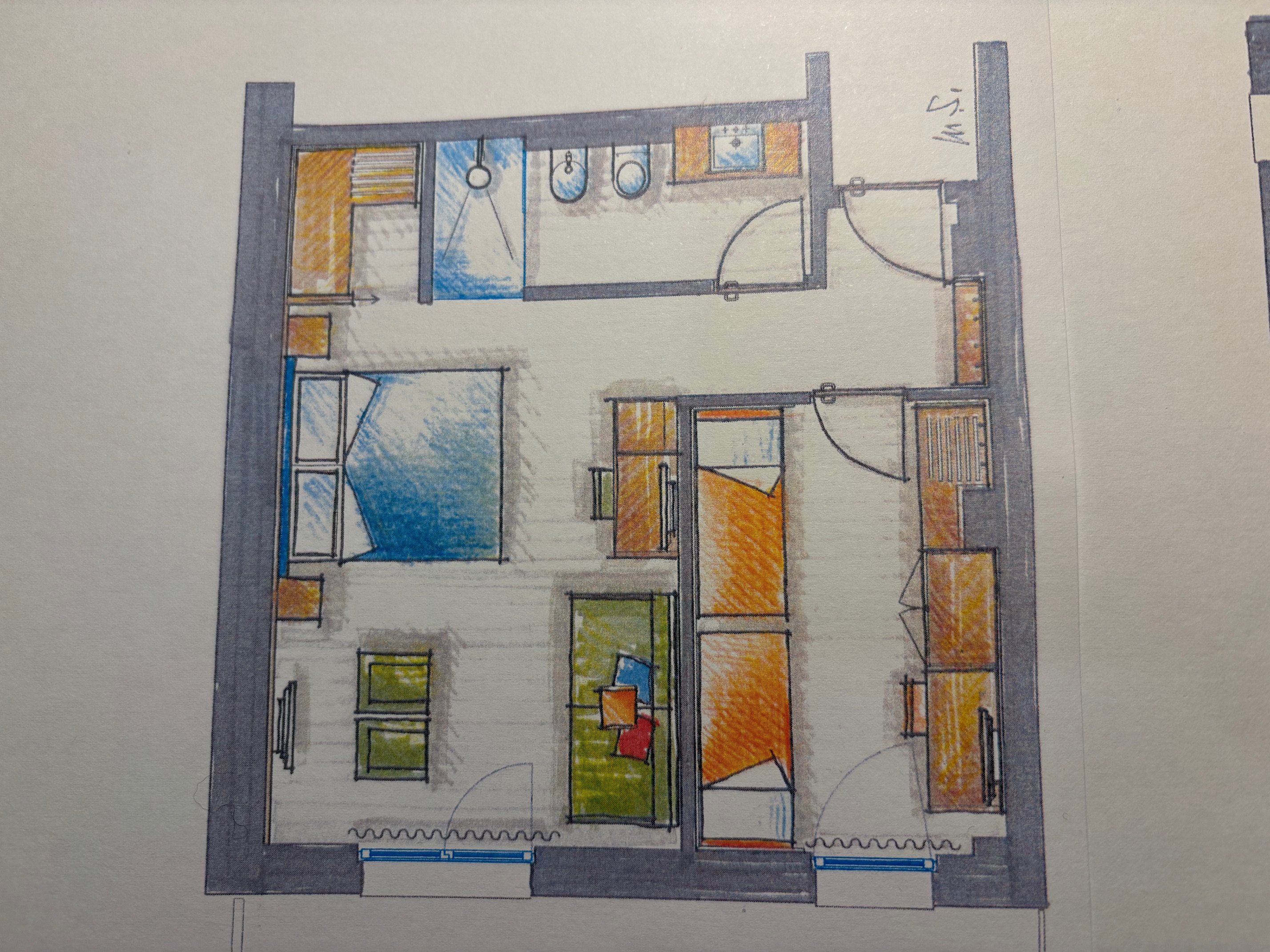 nuovissime alpina family con 2 stanze, 1 bagno, balcone fronte piste